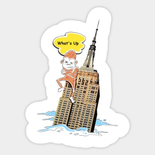 funny king kong Sticker